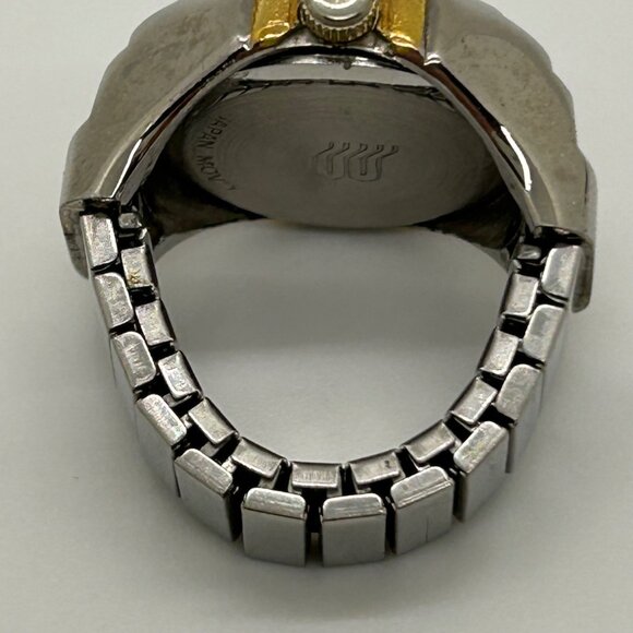 Digits Quartz Two-Tone Adjustable Watch Ring Japan Movement  READ Works - Picture 7 of 12